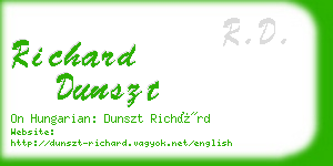 richard dunszt business card